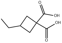 3-ethylcyclobutane-1,1-dicarboxylic acid结构式