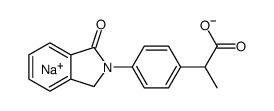 sodium 2-[4-(1,3-dihydro-1-oxo-2H-isoindol-2-yl)phenyl]propionate structure