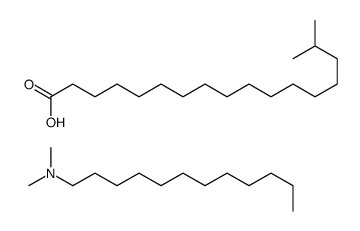 isooctadecanoic acid, compound with N,N-dimethyldodecylamine (1:1) Structure