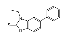 3-ethyl-5-phenyl-1,3-benzoxazole-2-thione结构式