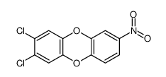 2,3-dichloro-7-nitrodibenzo-4-dioxin结构式