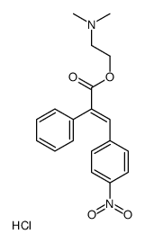 dimethyl-[2-[(E)-3-(4-nitrophenyl)-2-phenylprop-2-enoyl]oxyethyl]azanium,chloride Structure