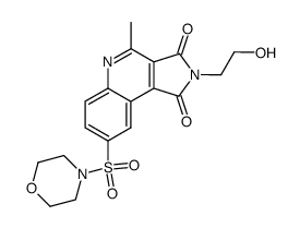 2-(2-hydroxyethyl)-4-methyl-8-(morpholinosulfonyl)-1H-pyrrolo[3,4-c]quinoline-1,3(2H)-dione结构式