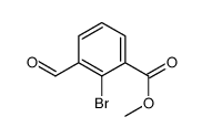 2-溴-3-甲酰基苯甲酸甲酯结构式