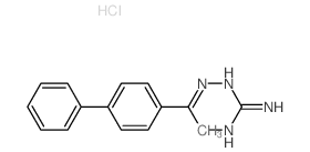 Hydrazinecarboximidamide,2-(1-[1,1'-biphenyl]-4-ylethylidene)-N-methyl-, hydrochloride (1:1) Structure