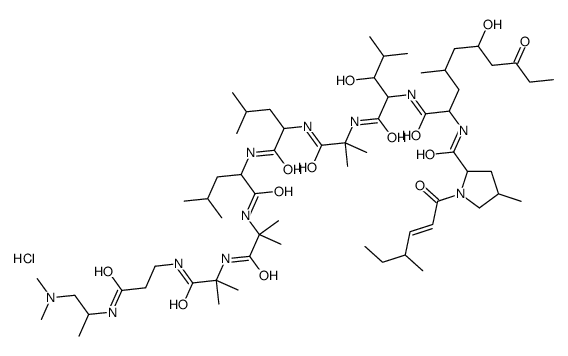 N-[1-[[1-[[1-[[1-[[1-[[1-[[1-[[3-[1-(dimethylamino)propan-2-ylamino]-3-oxopropyl]amino]-2-methyl-1-oxopropan-2-yl]amino]-2-methyl-1-oxopropan-2-yl]amino]-4-methyl-1-oxopentan-2-yl]amino]-4-methyl-1-oxopentan-2-yl]amino]-2-methyl-1-oxopropan-2-yl]amino]-3结构式