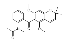 6-(2-N,N-acetylmethylaminobenzoyl)-5,7-dimethoxy-2,2-dimethylchromene结构式