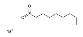 Phosphinic acid, octyl-, Monosodium salt Structure