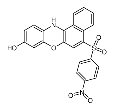 5-(4-nitro-benzenesulfonyl)-12H-benzo[a]phenoxazin-9-ol结构式