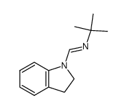N-tert-butyl-1-(indolin-1-yl)methanimine结构式