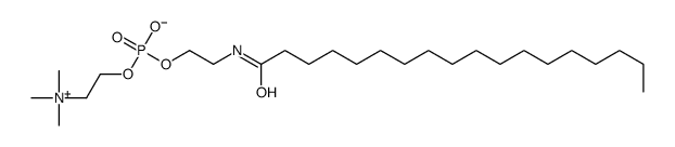 2-(octadecanoylamino)ethyl 2-(trimethylazaniumyl)ethyl phosphate结构式