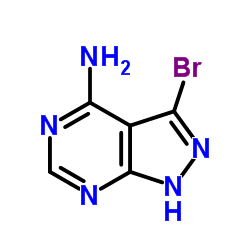 3-溴-1H-吡唑并[3,4-D]嘧啶-4-胺结构式