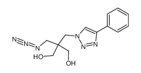 2-(azidomethyl)-2-((4-phenyl-1H-1,2,3-triazol-1-yl)methyl)propane-1,3-diol结构式
