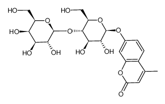 4-甲基香豆素基-Β-D-吡喃乳糖苷结构式