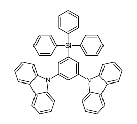 9,9'-(5-(三苯基甲硅烷基)-1,3-亚苯基)双(9H-咔唑)结构式