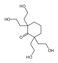 2,2,6,6-tetrakis(2-hydroxyethyl)cyclohexan-1-one结构式