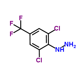 2,6-Dichloro-4-(trifluoromethyl)phenylhydrazine structure