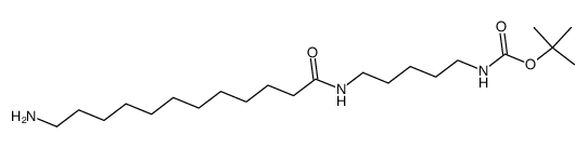 [5-(12-aminododecanoyl)amino-pentyl]-carbamic acid tert-butyl ester Structure