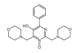 2,6-bis(morpholin-4-ylmethyl)-1-oxido-4-phenylpyrimidin-1-ium-5-ol结构式