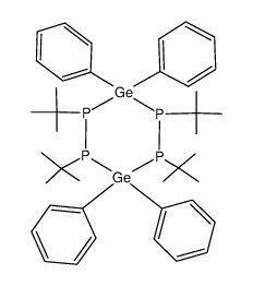 1,2,4,5-tetra-tert-butyl-3,3,6,6-tetraphenyl-1,2,4,5-tetraphospha-3,6-digerma-cyclohexane Structure
