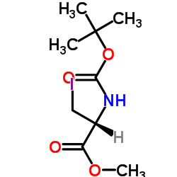 Methyl N-(tert-butoxycarbonyl)-3-iodo-L-alaninate Structure