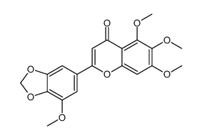 5,6,7-trimethoxy-2-(7-methoxy-1,3-benzodioxol-5-yl)chromen-4-one Structure