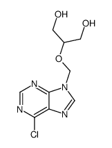 2-[(6-chloropurin-9-yl)methoxy]propane-1,3-diol结构式