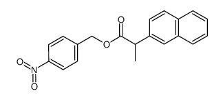 p-nitrobenzyl ester of dextrorotatory α-(2-naphthyl)-propionic acid Structure