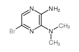 2-氨基-5-溴-3-二甲氨基吡嗪结构式