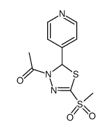 4-acetyl-2-methylsulphonyl-5-(4-pyridyl)-4,5-dihydro-1,3,4-thiadiazole结构式