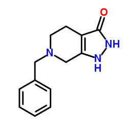 6-苄基-4,5,6,7-四氢-1H-吡唑并[3,4-c]吡啶-3(2H)-酮结构式