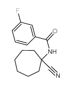 N-(1-氰基环庚基)-3-氟苯甲酰胺结构式