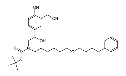 [2-hydroxy-2-(4-hydroxy-3-hydroxymethyl-phenyl)-ethyl]-[6-(4-phenyl-butoxy)-hexyl]-carbamic acid tert-butyl ester结构式