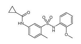Cyclopropanecarboxamide, N-[3-[[(2-methoxyphenyl)amino]sulfonyl]-4-methylphenyl]结构式