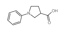 1-苯基吡咯烷-3-羧酸结构式