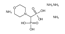 morpholinomethylenebisphosphonic acid, ammonium salt structure