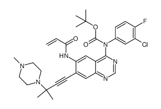 tert-butyl (6-acrylamido-7-(3-methyl-3-(4-methylpiperazin-1-yl)but-1-yn-1-yl)quinazolin-4-yl)(3-chloro-4-fluorophenyl)carbamate Structure