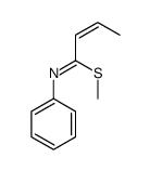 methyl N-phenylbut-2-enimidothioate Structure