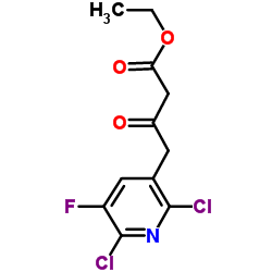 3-(2,6-二氯-5-氟-3-吡啶基)-3-氧代丙酸乙酯结构式