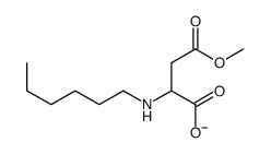 2-(hexylamino)-4-methoxy-4-oxobutanoate结构式