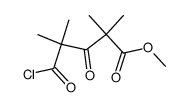 2,2,4,4-tetramethyl-3-oxo-glutaric acid-chloride methyl ester结构式