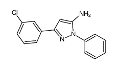 5-(3-氯-苯基)-2-苯基-2H-吡唑-3-胺结构式