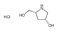 (3R,5R)-5-(羟基甲基)吡咯烷-3-醇盐酸盐结构式
