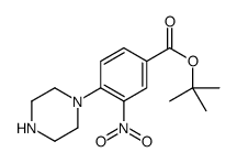 3-硝基-4-(哌嗪-1-基)苯甲酸叔丁酯结构式