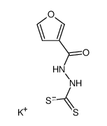 potassium 2-(furan-3-carbonyl)hydrazine-1-carbodithioate结构式