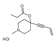 (4-but-3-en-1-ynyl-1-methylpiperidin-4-yl) propanoate,hydrochloride Structure