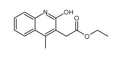 (2-hydroxy-4-methyl-[3]quinolyl)-acetic acid ethyl ester Structure