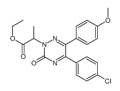ethyl 2-[5-(4-chlorophenyl)-6-(4-methoxyphenyl)-3-oxo-1,2,4-triazin-2-yl]propanoate Structure