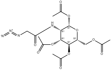 1,3,4,6-四-O-β-乙酰基-N-叠氮乙酰基氨基甘露糖结构式