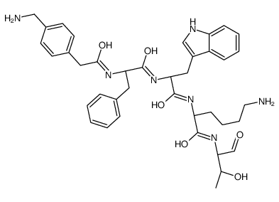 cyclo(phenylalanyl-tryptophyl-lysyl-threonyl-4-(aminomethyl)phenylacetic acid) Structure